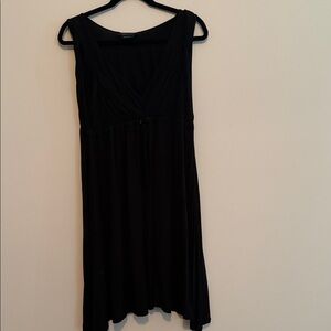 BCBGMaxAzria Black Sleeveless V-Neck Midi Dress